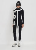 Black Fourth Branded Knitted Scarf