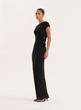 Black Jersey Cut Out Maxi Dress