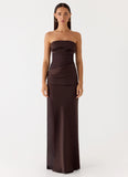 Champagne Skies Maxi Dress Chocolate