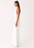 Ilaria Halter Maxi Dress White