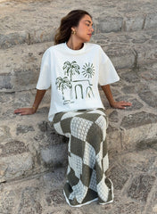 Off White Palm Print Graphic T Shirt