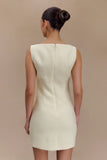 Angela Textured Boucle Mini Dress Ivory