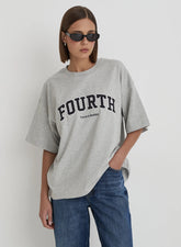 Grey Fourth Branded Oversized T Shirt