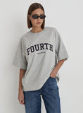 Grey Fourth Branded Oversized T Shirt