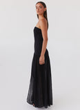 Eden Strapless Maxi Dress Black