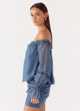 Tedara Mini Dress Washed Navy