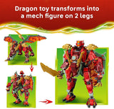 LEGO NINJAGO Wyldfyres Transforming Dragon Mech 71868 Building Toys for Boys Girls Ages 9 Mech Action Figure Dragon Toy Pretend Play 6 Minifigures 821 pieces Gift Idea