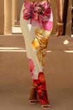 Clara Large Multi Placement Floral Print Maxi Skirt