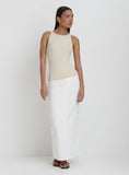 Beige Ribbed 4th Racer Vest