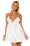 Sweet Pea White Tie Mini Dress