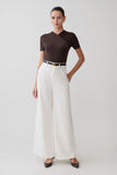Shae Wide Leg Denim Jeans White