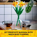LEGO Daffodils Building Toy for Kids Girls and Boys Ages 8 Birthday Gift for Kids Artificial Daffodil for Bedroom Decor and Display 40747