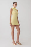 Amilee Scarf Knit Mini Dress Lemon