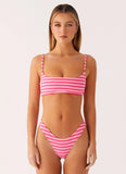 Mauritius Bikini Top Pink Stripe