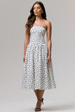 Triumph Polka Dot Bandeau Midi Dress