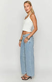 Clara Sequin Light Wash Denim Low Rise Jeans