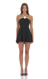 Florette Halter Dress in Black