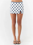 Elliot Mini Skirt Porcelain Blue Polka Dot