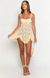 All Mine Cream Lace Mini Dress