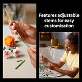 LEGO Botanicals Pretty Pink Flower Bouquet Building Set for Adults Gifts for Birthdays Artificial Flowers for Decor or Table Display 10342
