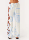 Deacon Low Rise Pants Bloom Wave Print