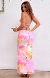 Ashton Pink Floral Kisses Maxi Dress
