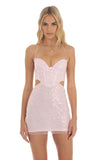 Sequin Corset Dress in Pink