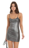 Bodycon Dress in Silver Shimmer