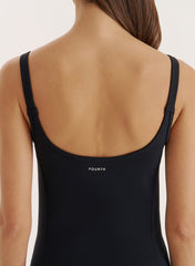 Black Sculpting Seamless Gym Vest Top