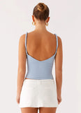 On Trend Linen Mini Skort White