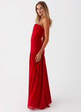 Eden Strapless Maxi Dress Red