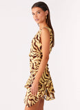 Maris Asymmetrical Mini Dress Laguna Print