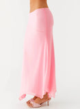 Kerrie Hanky Midi Skirt Baby Pink