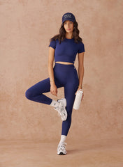 Navy Sculpting Seamless Gym Leggings