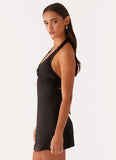 Heavy Hearted Mini Dress Black