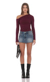 Mini Denim Skort in Blue