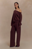 Aiden Slouchy Crew Jumper Chocolate