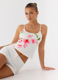 Garrix Bead Cami Top Ivory Reef
