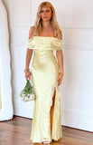 Anica Yellow Off Shoulder Maxi Dress PRE ORDER