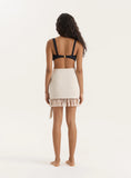 Palm Embroidery Fringe Trim Sarong Mini Skirt