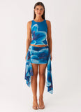 Edera Tank Turquoise Floral