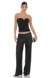 Straight Sequin Pants in Black