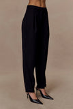 Olie Barrel Leg Suiting Pants Black