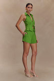 Scout Sleeveless Linen Shirt Green