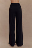 Jacqueline Pleated Wide Leg Pants Black