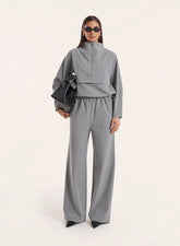 Grey Toggle Waist Trousers