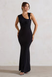 Behind The Scenes Black Sleeveless Cut Out Maxi Dress