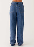 Back Again Straight Leg Denim Jeans True Blue