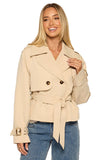 Wilda Cream Cropped Trench Coat PRE ORDER