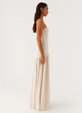 Eden Strapless Maxi Dress Ivory